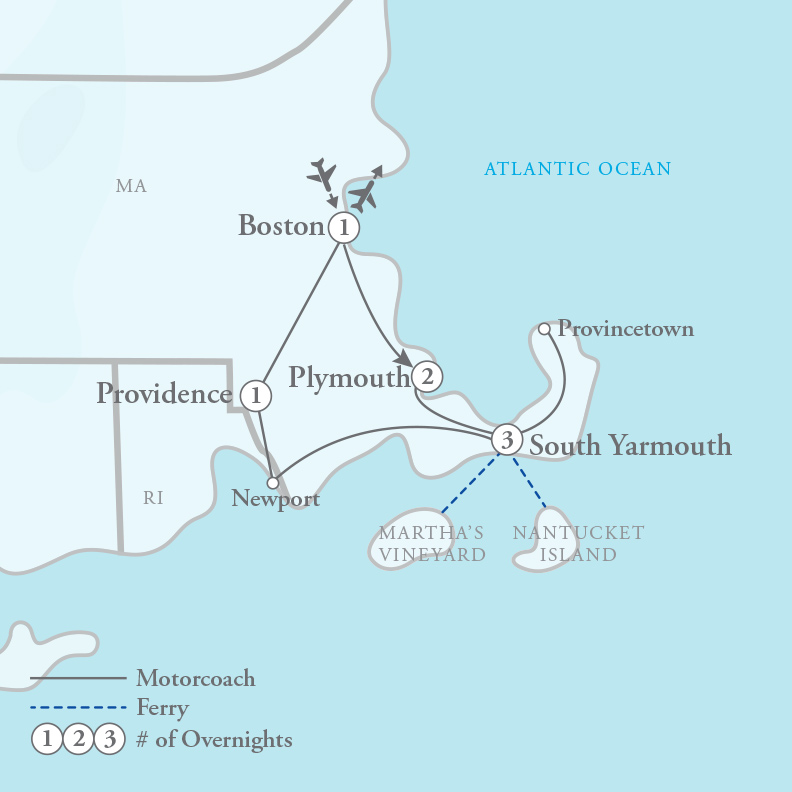 Tour Map for Captivating Cape Cod