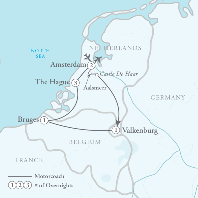 Tour Map for Holland in Bloom