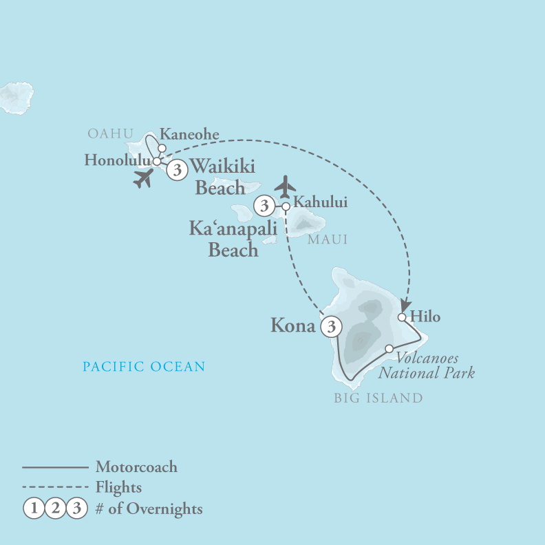 Tour Map for A Taste of Aloha