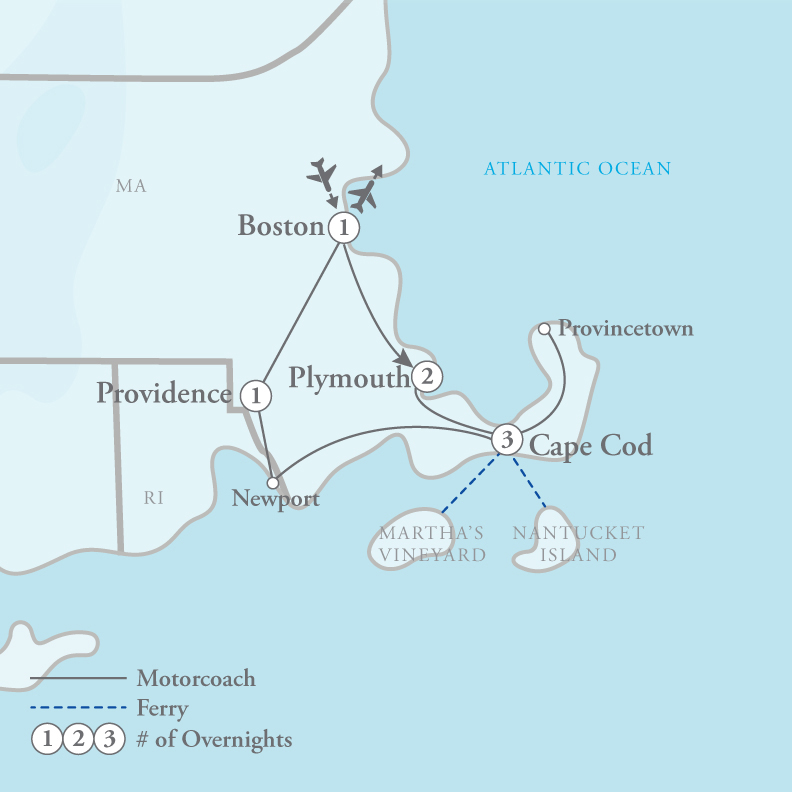 Tour Map for Captivating Cape Cod with Agricultural Highlights