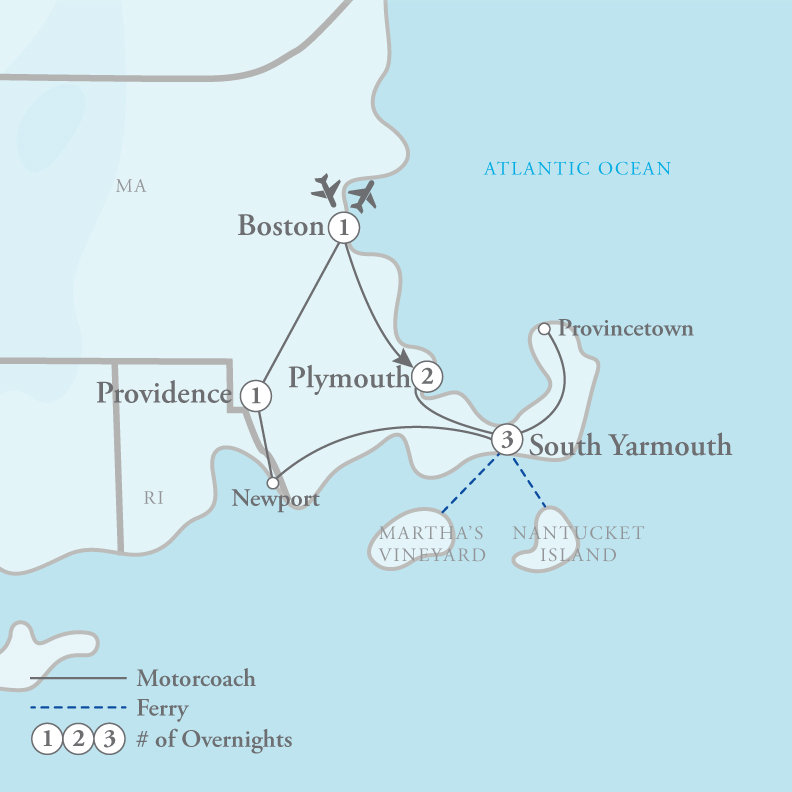 Tour Map for Captivating Cape Cod