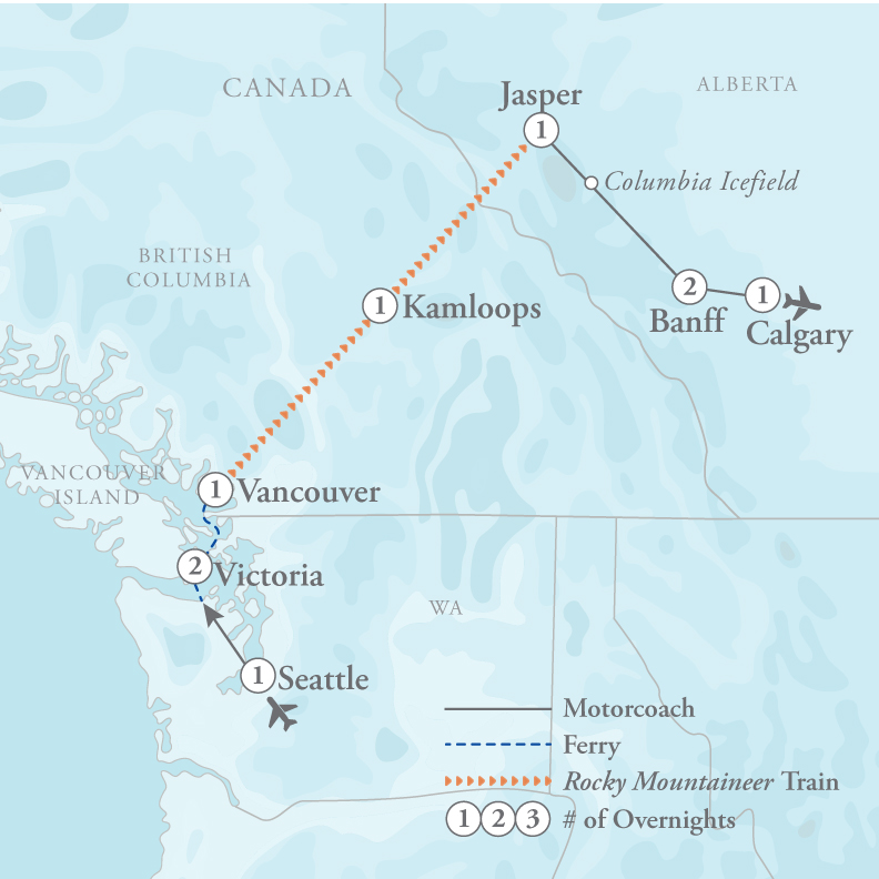 Tour Map for Railroading in the Rockies