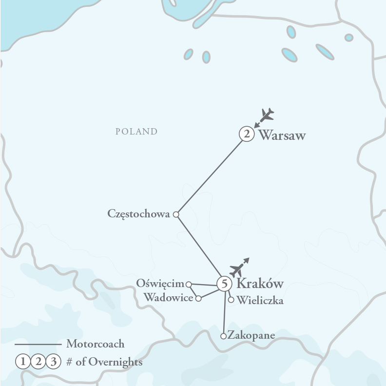Tour Map for Portrait of Poland