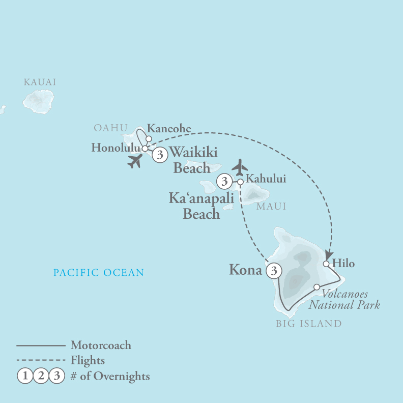 Tour Map for A Taste of Aloha